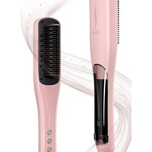 Venxis Pink Steam Hair Straightening Brush